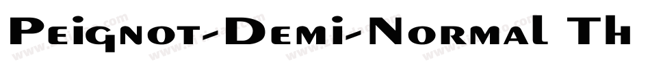 Peignot-Demi-Normal Th Italic字体转换